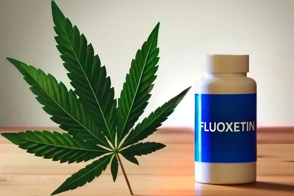 Cannabis y fluoxetina (por ejemplo, Prozac, Fluctin, Fluoxetine ratiopharm)