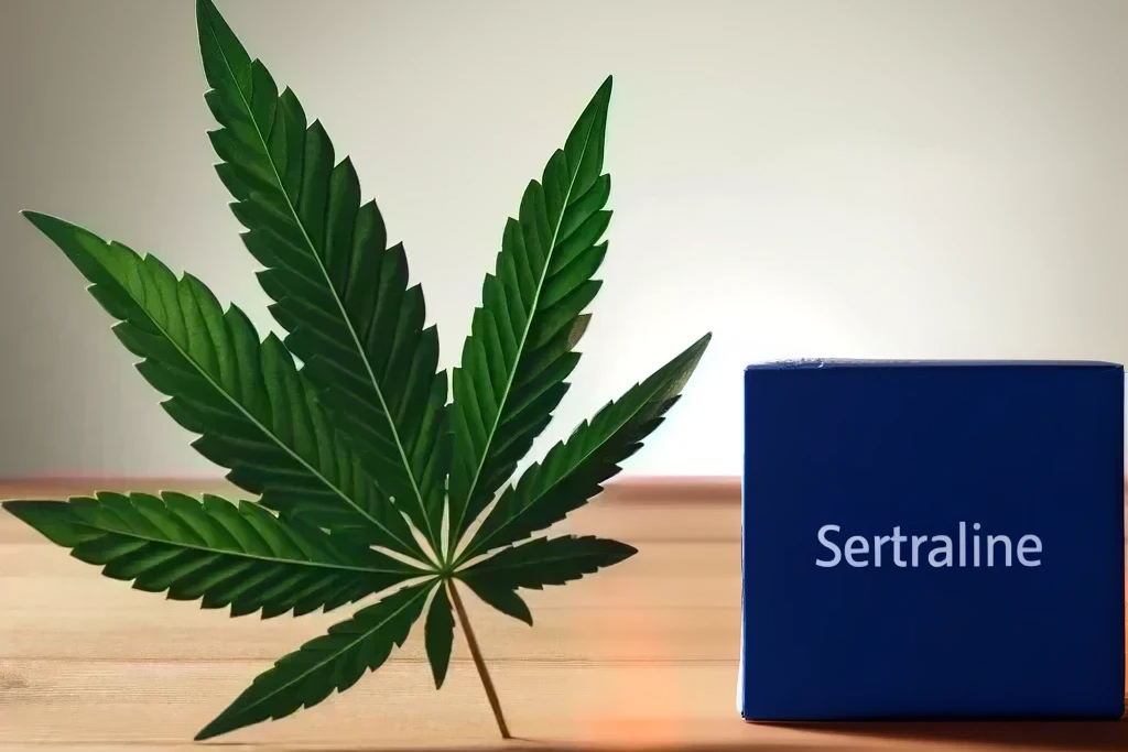 Cannabis y sertralina (por ejemplo, Zoloft, Gladem, Sertraline ratiopharm)